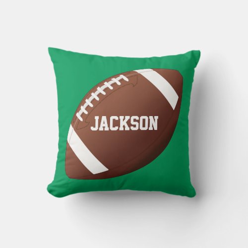 Football Player Custom Player/Team Name or Text Throw Pillow