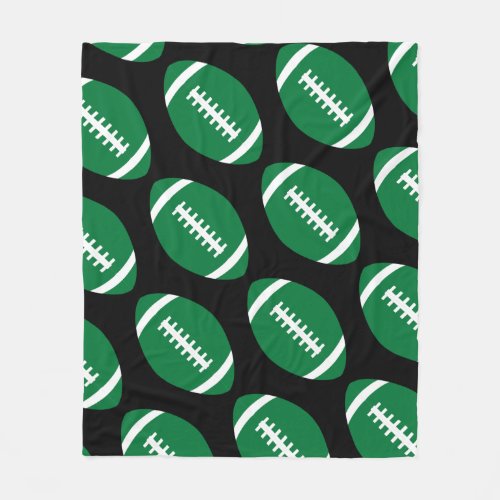 Football Player or Fan Big Green Footballs Blanket