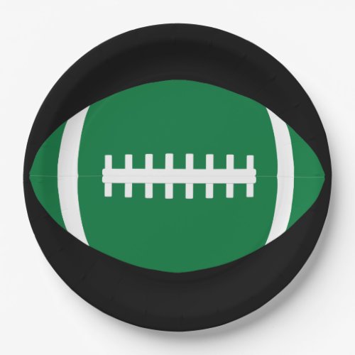 Football Team Party/Banquet Green Football Sports Paper Plates