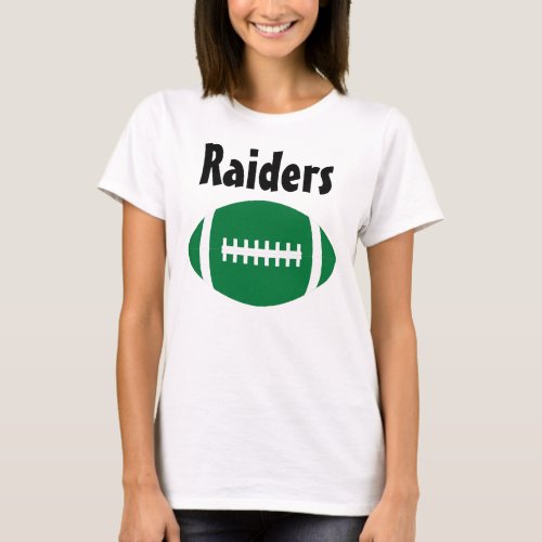 Green Football Custom Football Team Name & Number T-Shirt