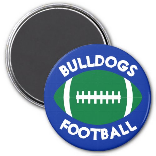 Green Football Custom Team Name/Text Sports Player Magnet