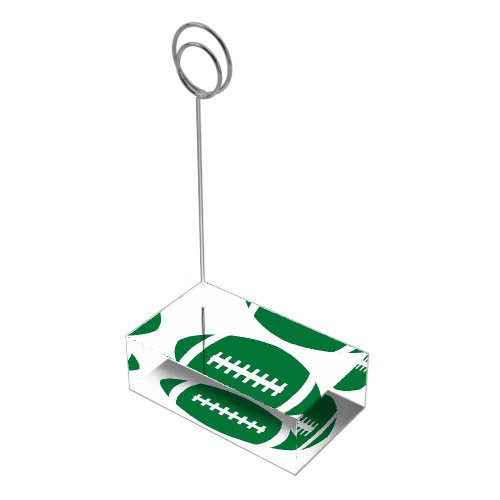 Green Football Team Banquet or Party Sports Table Card Holder