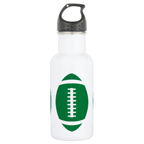 Green Football Water Bottle for Players or Coaches