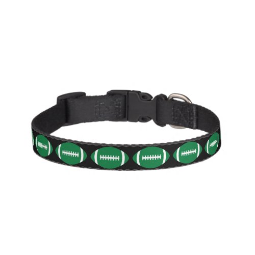 Green Footballs Dog, Pet, Mascot Fun Football Game Pet Collar