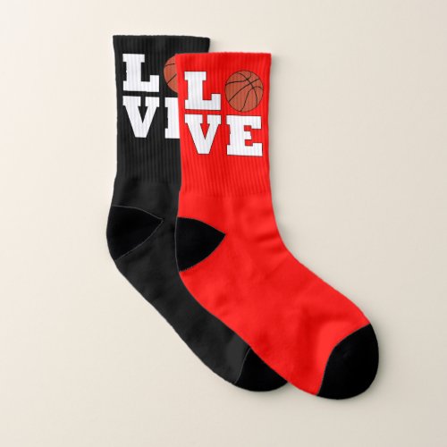 Kids Basketball Love Custom Color Socks