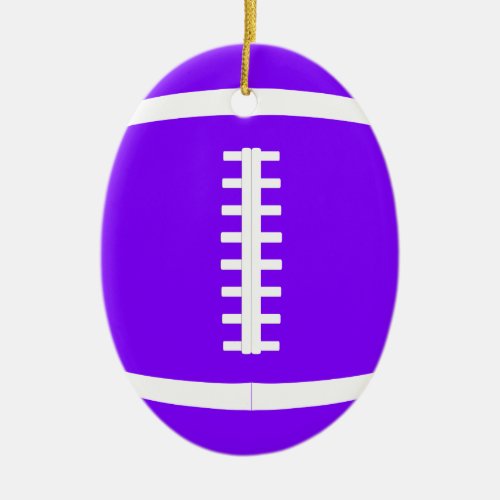Pick Any Color Custom American Football Christmas Ceramic Ornament