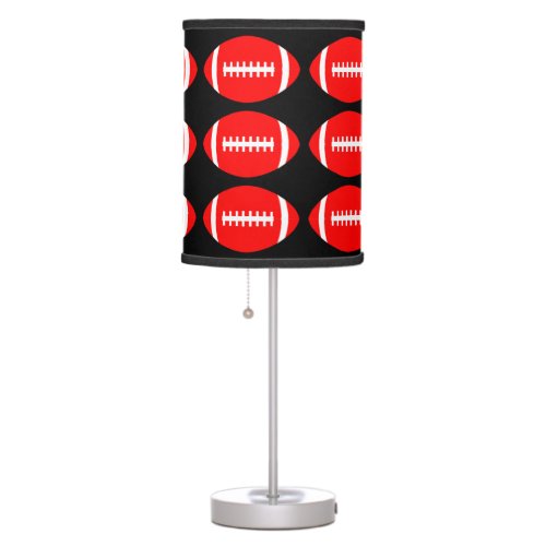Red American Football Player or Coach Decorative Table Lamp