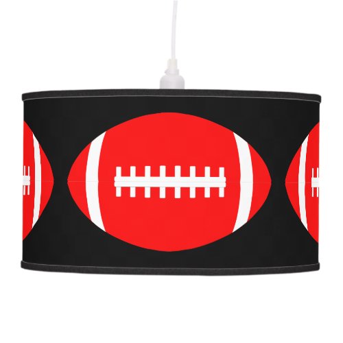 Red & Black Football Coach or Player Hanging Lamp