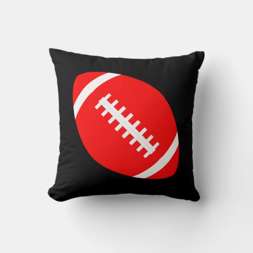 Red & Black Reversible Football Player Home Decor Throw Pillow