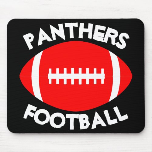 Red Football Coach Custom Team Name or Text Office Mouse Pad