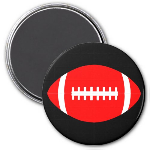 Red Football & Custom Background Color Player/Fan Magnet