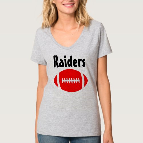 Red Football Jersey with Custom Team Name & Number T-Shirt