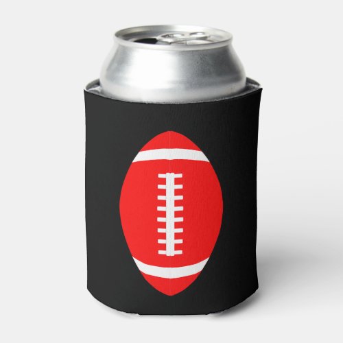 Red Football Team Colors Football Fan Tailgaiting Can Cooler