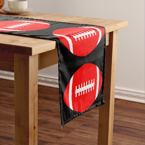 Red Football Team Party, Banquet or Event Decor Short Table Runner