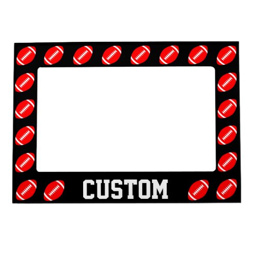 Red Football Team/Player Name/Text Custom Picture Magnetic Frame