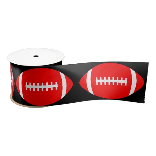 Red Football Team Players and Coaches Sports Party Satin Ribbon