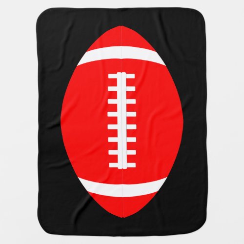 Red Football Team Young Fan Customizable Sports Swaddle Blanket