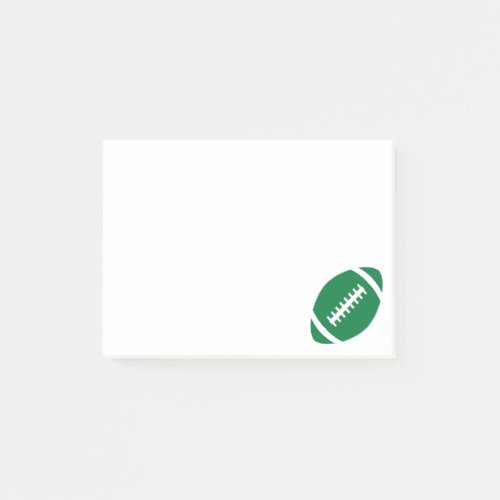Small Green Football Sports Coach or Player Post-it Notes