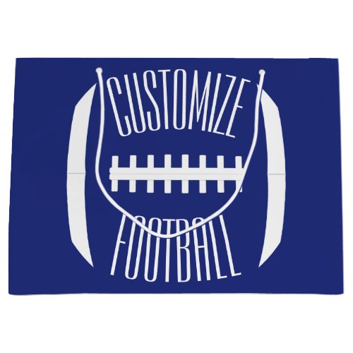 Sports Custom Team Name Football Player Party Large Gift Bag